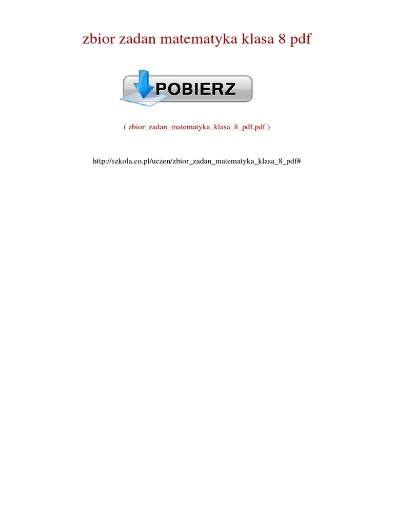 Matematyka Z Kluczem Klasa 8 Pdf Chomikuj