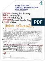 Deber Asincrónico 1 Variables Aleatorias y Distribución de Probabilidades Binomial, Poisson e Hipergeométrica