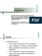 Paragraphs Writing