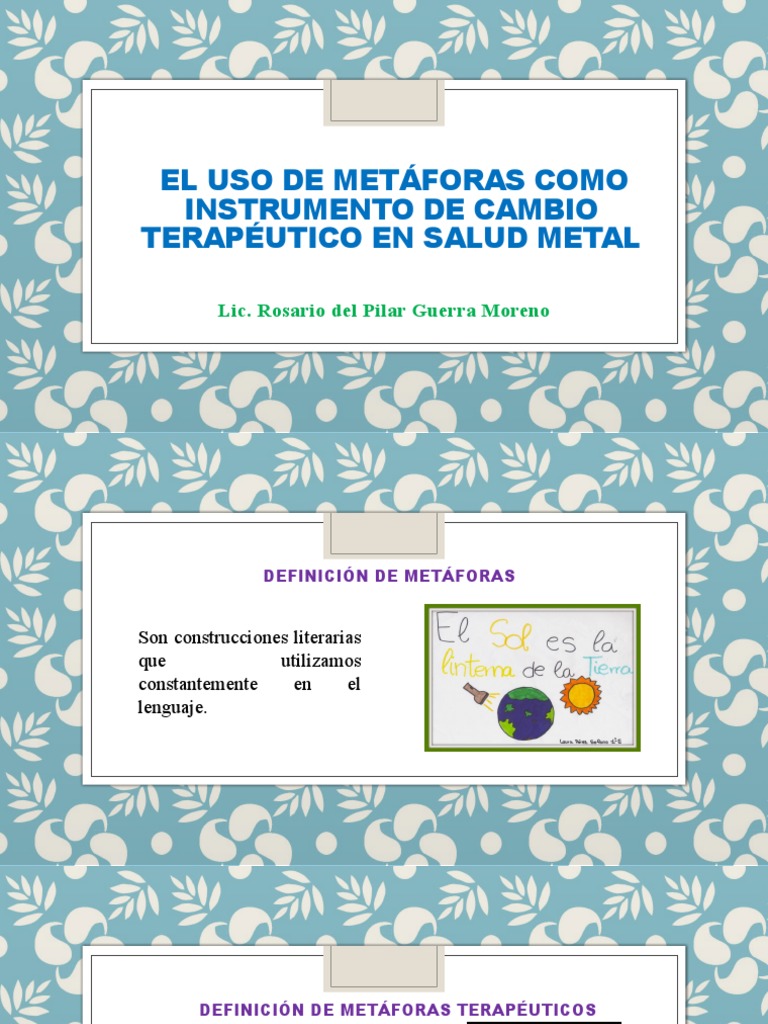 Metáforas Terapéuticas en Salud Mental | PDF | Relaciones personales ...