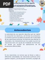 Aplicación de Las Ecuaciones Diferenciales para Determinar La Velocidad de Una Reacción Química