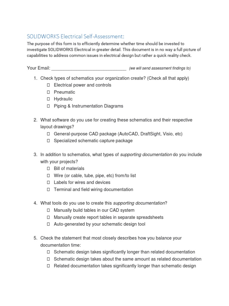 SOLIDWORKS Electrical Assessment Tool | PDF | Computer Aided Design ...
