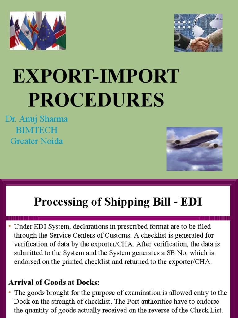 Export-Import Procedures Overview | PDF