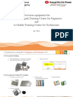 Provision Equipment List and Requirement