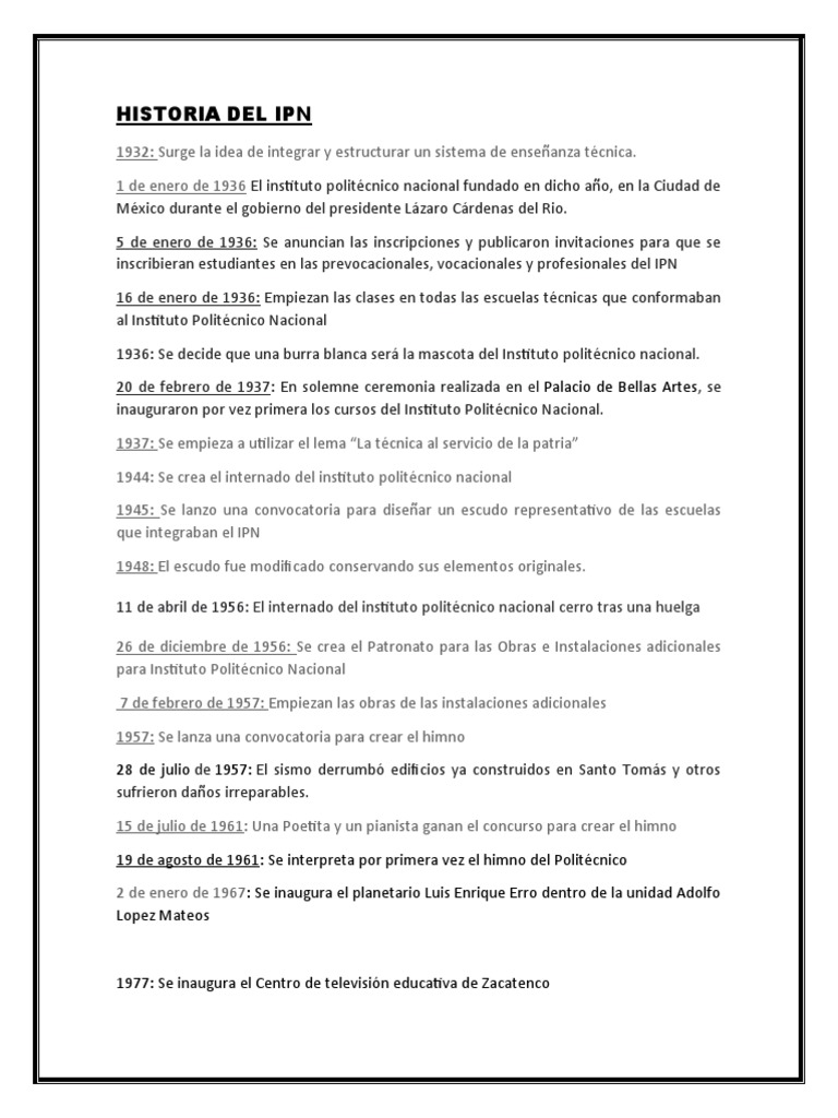 Historia Del Ipn | PDF