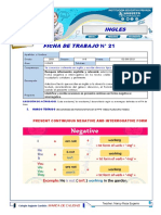 Week 21-Present Continuous Negative and Question Form - 2do Año