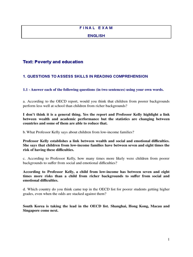 Poverty's Impact on Education Outcomes | PDF | Poverty | Poverty ...