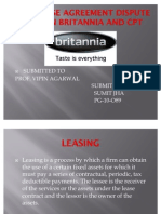 Land Lease Agreement Dispute Between Britannia and CPT