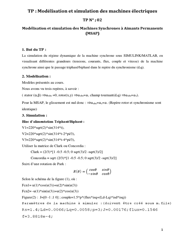 TP #01 - Modélisation Et Simulation de MSAP | PDF | Instruments ...