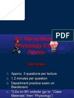 M1 Nerve/Muscle Physiology Exam Review