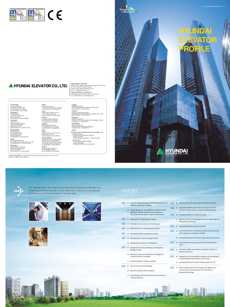 Hyundai Elevator Company Profile | PDF | Elevator | Automation