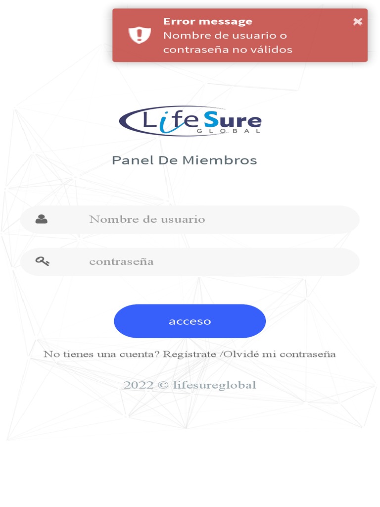 Lifesureglobal Página de Inicio de Sesión | PDF