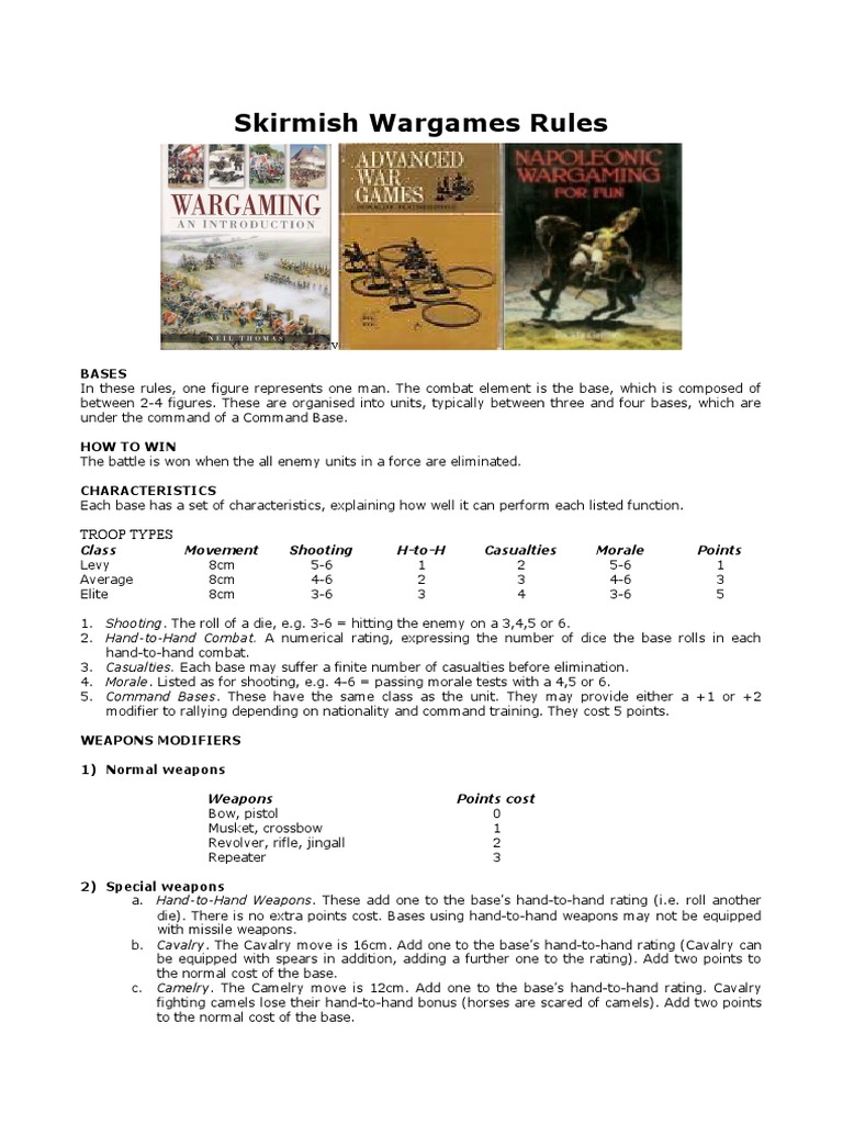 Skirmish Wargaming | Download Free PDF | Cavalry | Rifle