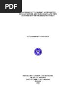 Download Analisis Kualitas Tablet Anti Diabetes dengan Kromatografi Kertas dan Spektrofotometri Ultraviolet by nataliaadebora SN61469804 doc pdf