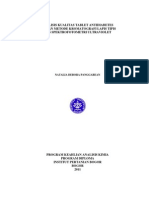 Analisis Kualitas Tablet Anti Diabetes Dengan Kromatografi Kertas Dan Spektrofotometri Ultraviolet