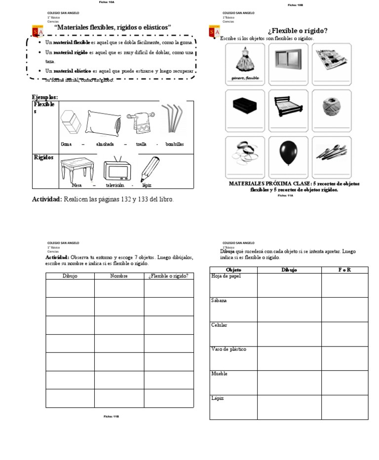 Materiales Flexibles y Rígidos para Niños | PDF | Materiales