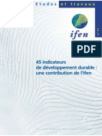 45 Indicateurs de Développement Durable: Une Contribution de L'ifen