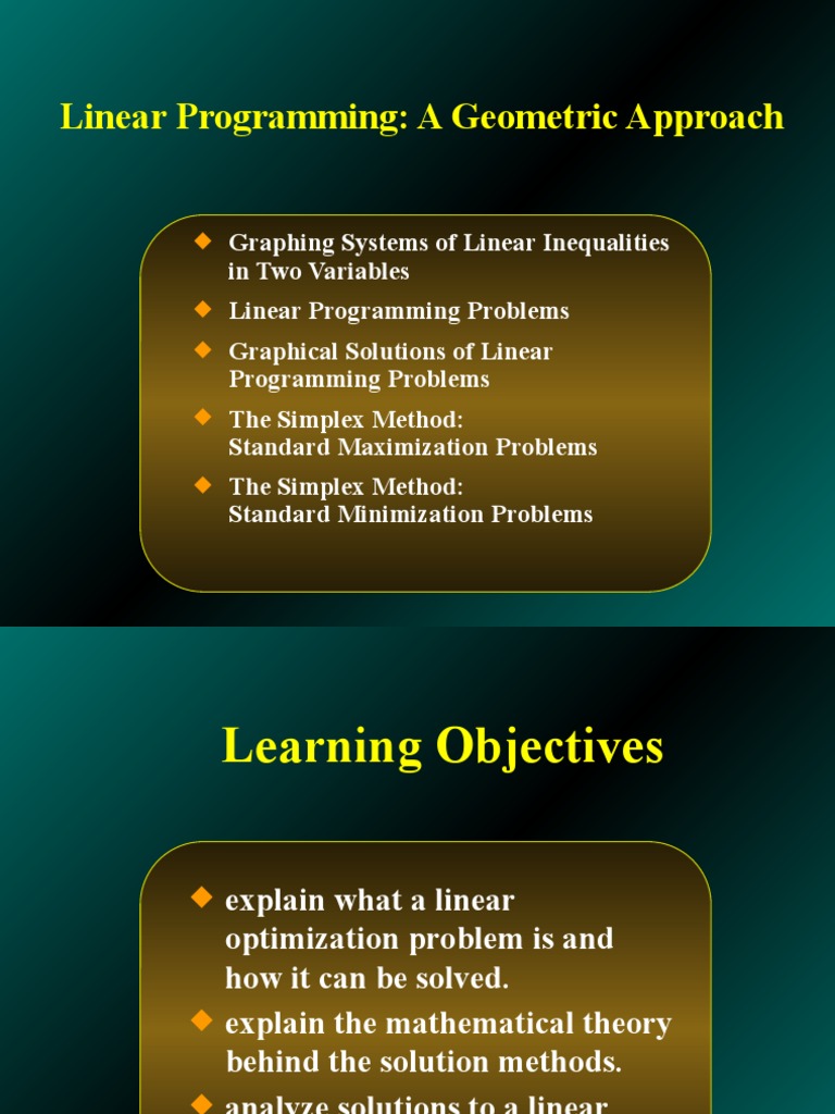 Intro To Linear Programming | PDF | Linear Programming | Mathematical ...