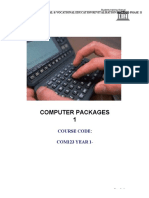 Computer Packages 1: National Diploma in Computer Technology