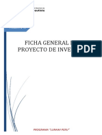 Ficha General Proyecto Inversión Lurawi Perú