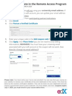 Edx Remote Access Program 2020 Student Instructions