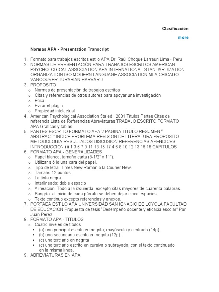 Normas APA para Trabajos Escritos | PDF | Estadísticas | Estilo apa