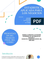 Estadística aplicada para los negocios: Situación económica de familias de Chiclayo por COVID-19