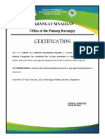 Quarantine Cert