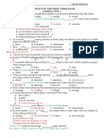 Revision For The First Term Exam 2021 Answer Keys