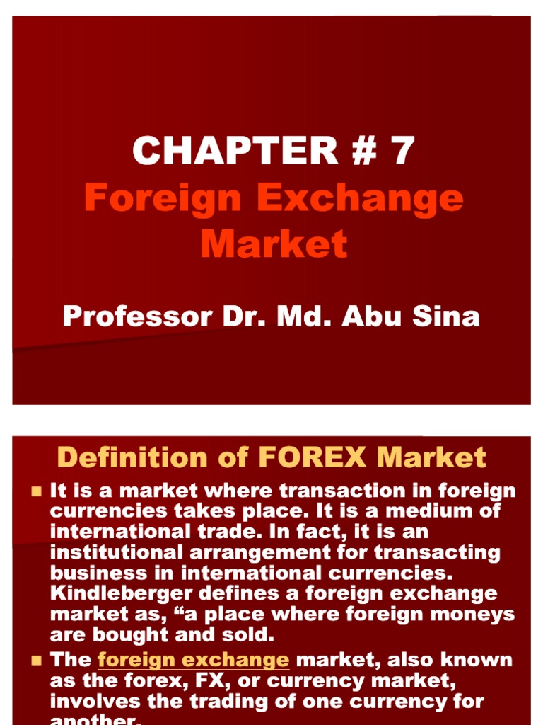 Chapter 7 Foreign Exchange Market Pdf Foreign Exchange Market Futures Contract