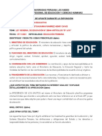 Funciones del Ministerio de Educación según la Ley General de Educación