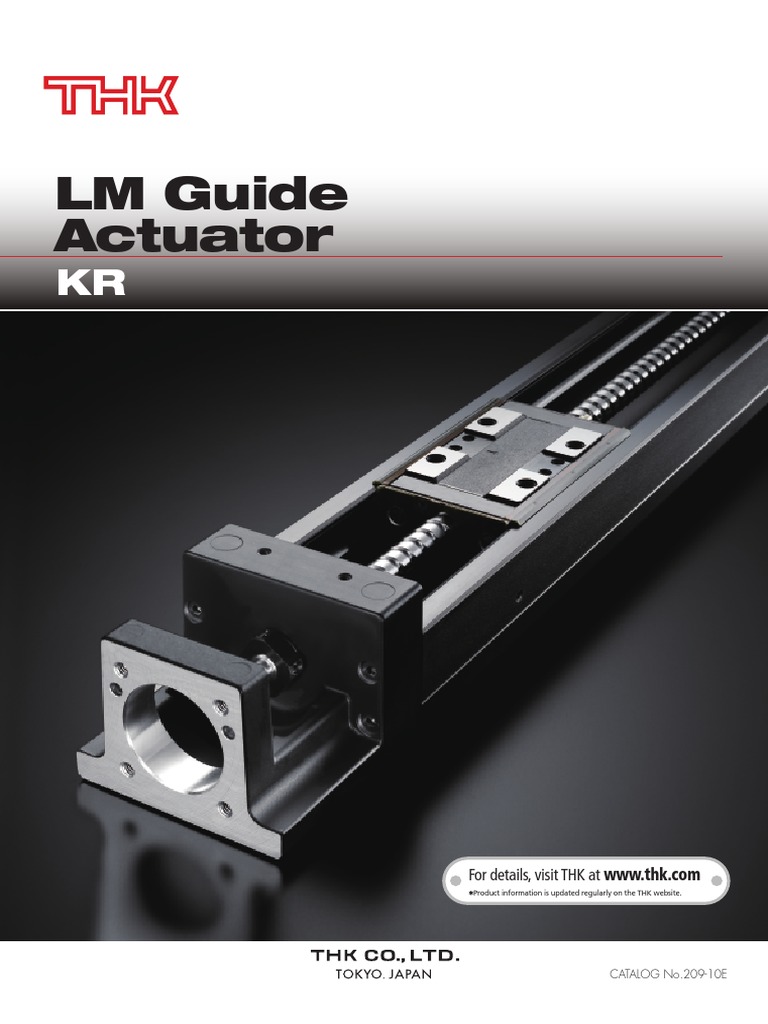 KR THK LM Guide Actuator PDF Bearing (Mechanical) Rotation Around A Fixed Axis