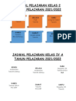 Jadwal Pelajaran Kelas 2 TK 2021/2022