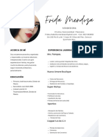 Curriculum Mujer Profesional Moderno Original y Sencillo