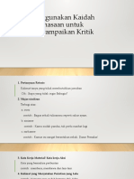 Menggunakan Kaidah Kebahasaan Untuk Menyampaikan Kritik