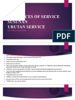 Sequences of Service Susunan Urutan