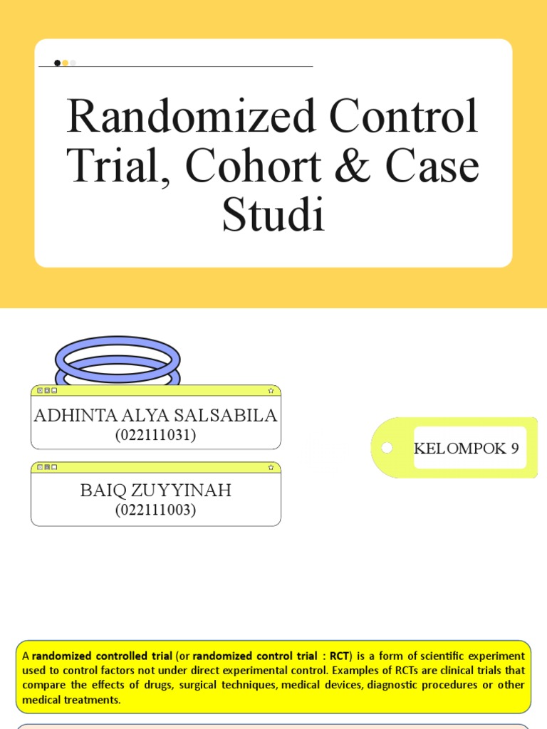 Randomized Control Trial, Cohort & Case Studi | PDF | Randomized ...