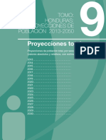 Proyecciones Totales: Tomo: Honduras: Proyecciones de POBLACIÓN 2013-2050