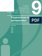 Proyecciones Totales Quinquenales: Tomo: Honduras: Proyecciones de POBLACIÓN 2013-2050