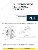 EXAMEN NEUROLOGICO EN EL TRAUMA VERTEBRAL