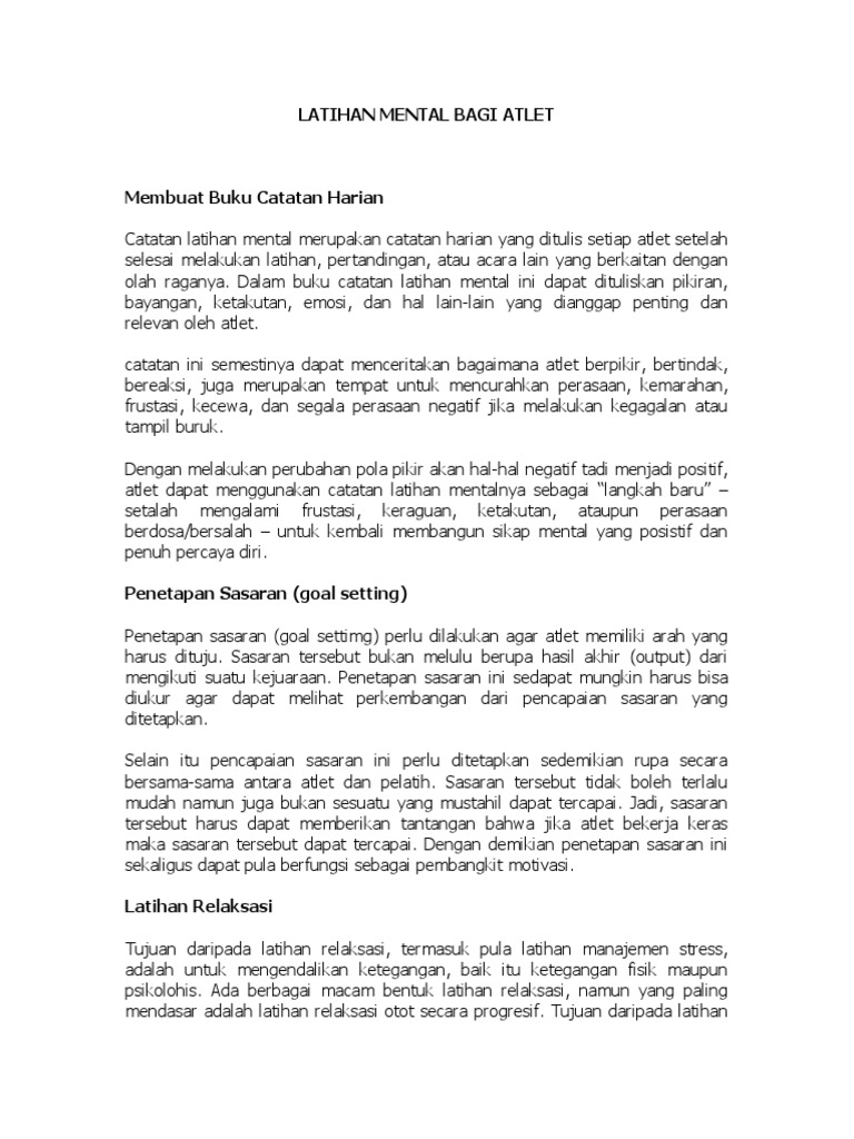 Latihan kebugaran untuk fungsi mental