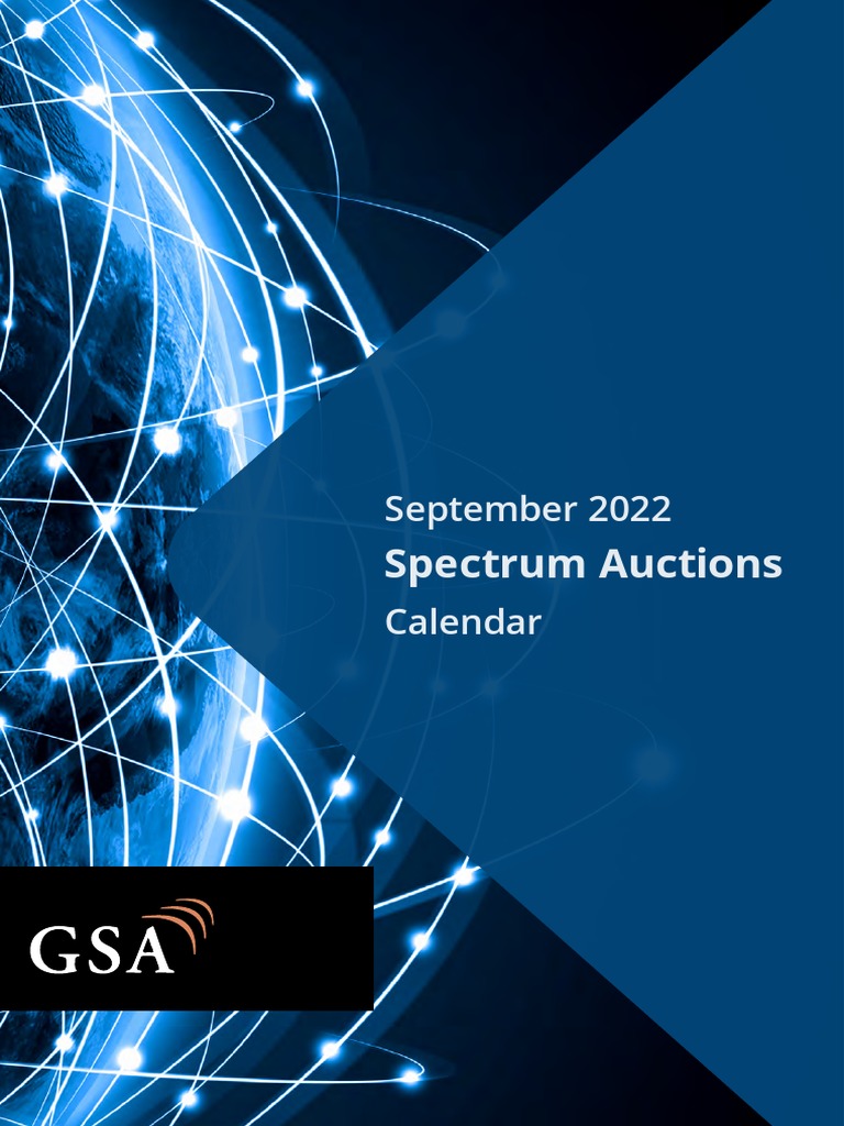GSA Spectrum Auction Calendar September 2022 PDF Radio Spectrum