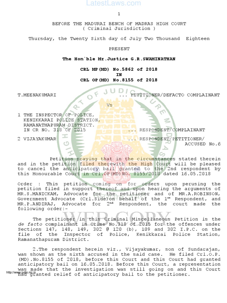 Cancellation of Anticipatory Bail Order | PDF | Bail | Criminal Law