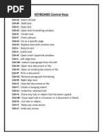 List of All CTRL Shortcuts | PDF