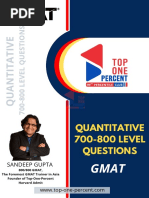 Answers Quant 700-800 Level Questions by Sandeep Gupta