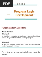 UNIT 1 - Program Logic Development