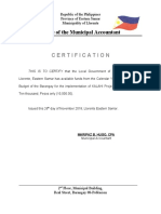 Certification-Availability of fund-KALAHI