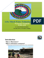 Arba Minch Water Technology Institute Wastewater Treatment