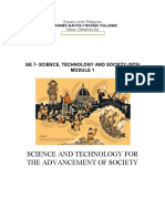 STS Module 1 Science and Technology For The Advancement of Society