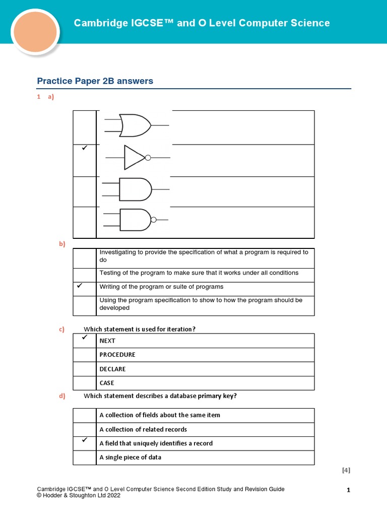 CS SRG Paper-2B-answers | PDF | Specification (Technical Standard) | Data